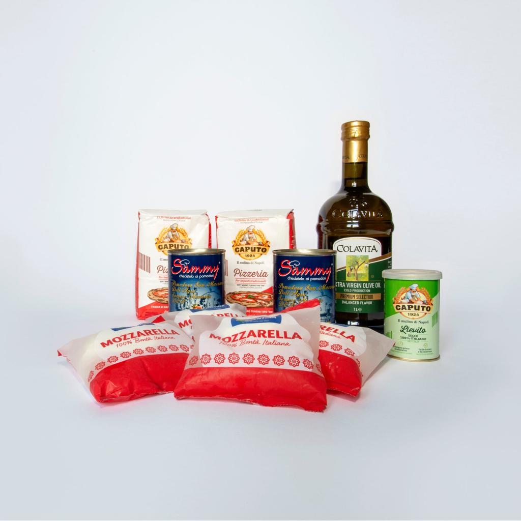 Zestaw startowy: mąka Caputo, sos pomidorowy San Marzano, mozzarella i oliwa z oliwek